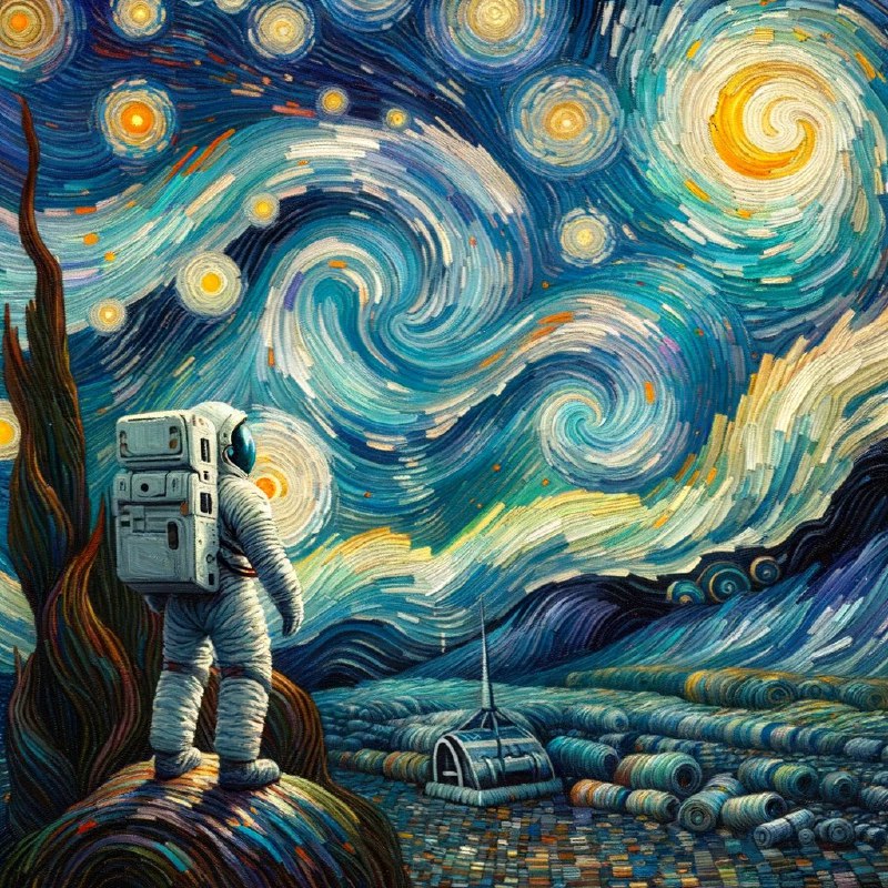 #图片 星空风格的宇航员#图片 星空风格的宇航员