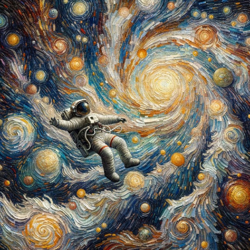 #图片 星空风格的宇航员#图片 星空风格的宇航员