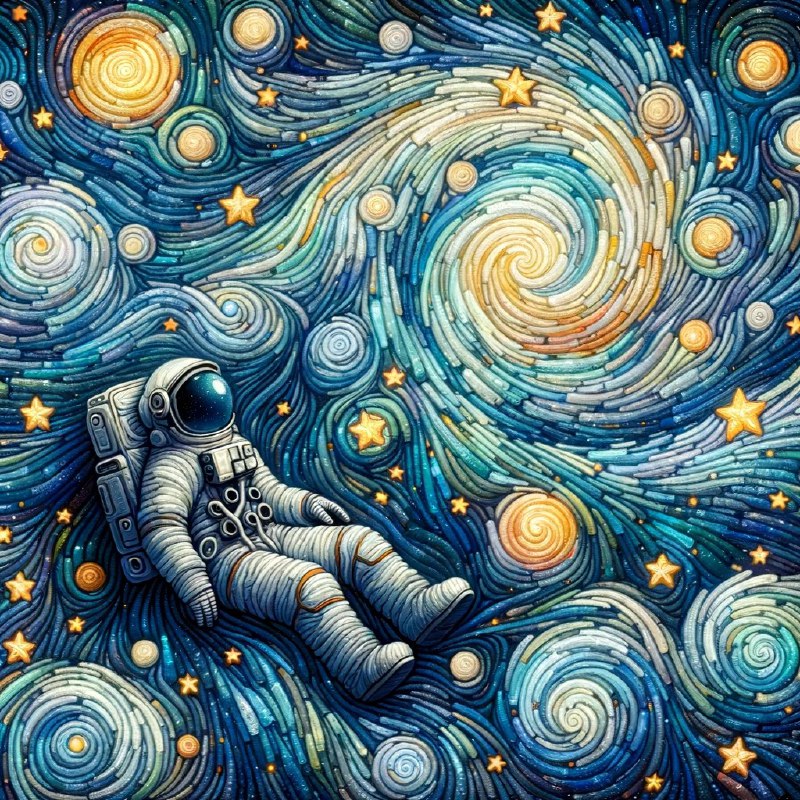 #图片 星空风格的宇航员#图片 星空风格的宇航员